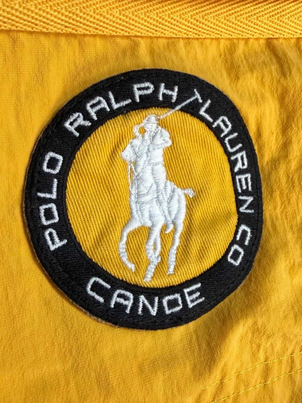 Polo Ralph Lauren Canoe Shorts L Slalom C1 Class Swim Shorts Yellow Cargo Board